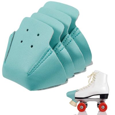 Geyoga 4 Pieces Toe Cap Guards Protectors Toe Caps Artificial Leather Roller Skate Protectors for Quad Roller Skate(Green)