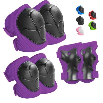 Kids Protective Gear Set Wemfg Knee Pads for Kids 3-8 Years Toddler Knee and Elbow Pads with Wrist Guards 3 in 1 for Skating Cycling Bike Rollerblading ScooterPurple