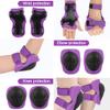 Kids Protective Gear Set Wemfg Knee Pads for Kids 3-8 Years Toddler Knee and Elbow Pads with Wrist Guards 3 in 1 for Skating Cycling Bike Rollerblading ScooterPurple view 3