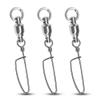 Atibin Heavy Strength Fishing Swivel Snaps Bearing Freshwater Swivels Fishing Stainless Steel Connector Fishing Snap Saltwater White Nickel, 25pcs, 15lbs view 1