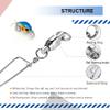 Atibin Heavy Strength Fishing Swivel Snaps Bearing Freshwater Swivels Fishing Stainless Steel Connector Fishing Snap Saltwater White Nickel, 25pcs, 15lbs view 2