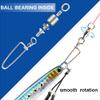 Atibin Heavy Strength Fishing Swivel Snaps Bearing Freshwater Swivels Fishing Stainless Steel Connector Fishing Snap Saltwater White Nickel, 25pcs, 15lbs view 3
