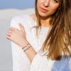 HUJUON 14k Gold Zodiac Bracelet Constellation Sign Bracelet for Women.12 Astrology Horoscope Bracelet/Anklet Friendship Couple Jewelry with Card (Libra-Silver) view 3