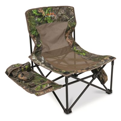 ALPS OutdoorZ High Ridge Foldable Hunting Chair Featuring Side Table to Accommodate Calls and Strikers, Insect Repeller Pocket, and Shoulder Carry Bag, Mossy Oak Obsession