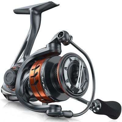 Cadence Vigor Spinning Reel - 9+1 BB Fishing Reel with Lightweight Magnesium Frame, Smooth Powerful Spinning Reels with High-Speed 6.2:1 Gear Ratio, 36 LBs Max Drag & Stronger Machined Handle (2000)