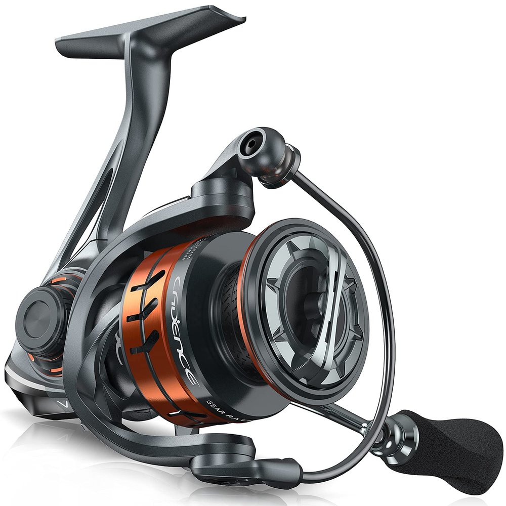 Cadence Vigor Spinning Reel - 9+1 BB Fishing Reel with Lightweight Magnesium Frame, Smooth Powerful Spinning Reels with High-Speed 6.2:1 Gear Ratio, 36 LBs Max Drag & Stronger Machined Handle (2000)
