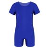 Nikiikoo Kids Unisex Short Sleeves Ballet Dance Unitard Leotard Gymnastics Outfits Athletic Biketards Blue 10 view 1