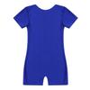 Nikiikoo Kids Unisex Short Sleeves Ballet Dance Unitard Leotard Gymnastics Outfits Athletic Biketards Blue 10 view 4