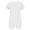 Nikiikoo Kids Unisex Short Sleeves Ballet Dance Unitard Leotard Gymnastics Outfits Athletic Biketards White 14 view 2