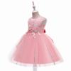 Weileenice Blush Pink Flower Girl Dress Embroidered Tulle Tutu Dresses Big Girls Lace Bridesmaid Wedding Party Ball Gown Kids Photo Shoot Formal Birthday Ceremony Graduation Pageant Gown 10-11 view 3