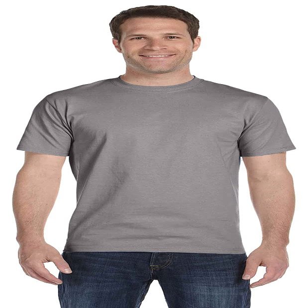 Hanes Unisex ComfortSoft Cotton T-Shirt L Graphite