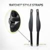 Universal Exercise Bike Pedal Straps Ratchet Style | 13" Extra Long Replacement Straps for Gym or Home Gym | 1 Pair view 2
