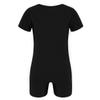Nikiikoo Kids Unisex Short Sleeves Ballet Dance Unitard Leotard Gymnastics Outfits Athletic Biketards Black 14 view 2