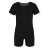 Yeeye Girls Boys Short Sleeves Ballet Dance Unitard Leotard Gymnastics Outfits Athletic Biketards Black 12 view 1