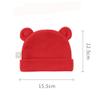 Jueshanzj 2 Pack Newborn Hospital Hat Cute Bear Ears Cotton Hat Dark Grey+Blue 0-6 Months view 3
