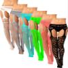 Skylety 6 Pairs Women Fishnet Thigh-High Stockings Tights Suspender Pantyhose Stockings for Women(Medium-large,White, Grey, Carmine, Light Blue, Fluorescent Green, Black) view 1