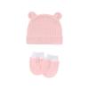 Jueshanzj 3 Pack Newborn Hospital Hat Cute Bear Ears Cotton Hat Blue+White+Yellow Thin Style 0-6 Months view 4