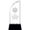 Customized 7.5" Basketball Sail Radianz Light-Up Crystal Award, Basketball Crystal Trophy, with Your Own Text Engraving, Prime view 1