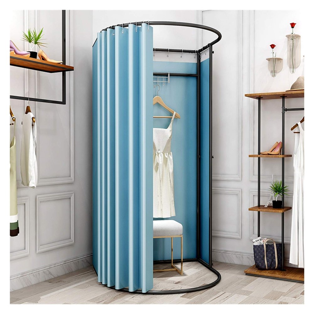 XXIOJUN Fitting Tent Room in The Mall, Simple Dressing Room with Track Privacy Partition Tent Screen Shading Cloth Stable and Durable, for Women's Clothing Store 10 Colors