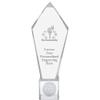 11" Personalized Sportsmanship Torch Ace Golf Crystal Trophy, Real Crystal Sportsmanship Torch Award, Engraving Included, Prime view 1