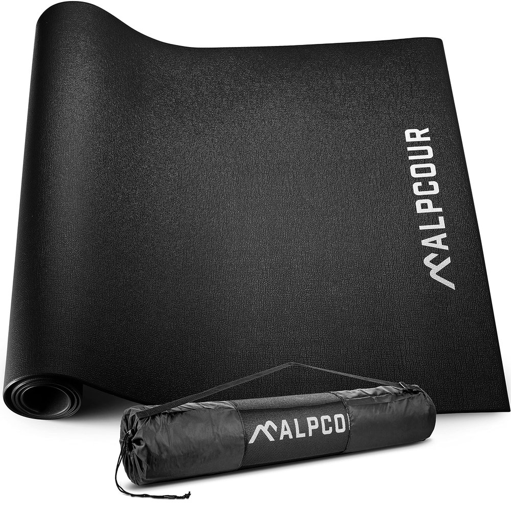 Alpcour Bike Trainer Mat 36x78 Multipurpose Carpet and Floor Protection Water-resistant with Anti-slip Texture and Noise Insulation for Home and Indoor Gym Workout Cycling