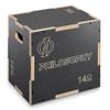 Philosophy Gym 3 in 1 Non-Slip Wood Plyo Box, 16" x 14" x 12", Gray, Jump Plyometric Box for Training and Conditioning view 1