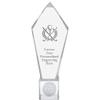 11" Personalized Golf Clubs with Ball and Wreath Ace Golf Crystal Trophy, Real Crystal Golf Clubs with Ball and Wreath Award, Engraving Included, Prime view 1