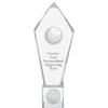 11" Personalized Golf Ball Ace Golf Crystal Trophy, Real Crystal Golf Ball Award, Engraving Included, Prime view 1