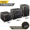 Philosophy Gym 3 in 1 Non-Slip Wood Plyo Box, 24" x 20" x 16", Black, Jump Plyometric Box for Training and Conditioning view 2