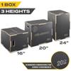 Philosophy Gym 3 in 1 Non-Slip Wood Plyo Box, 24" x 20" x 16", Gray, Jump Plyometric Box for Training and Conditioning view 2