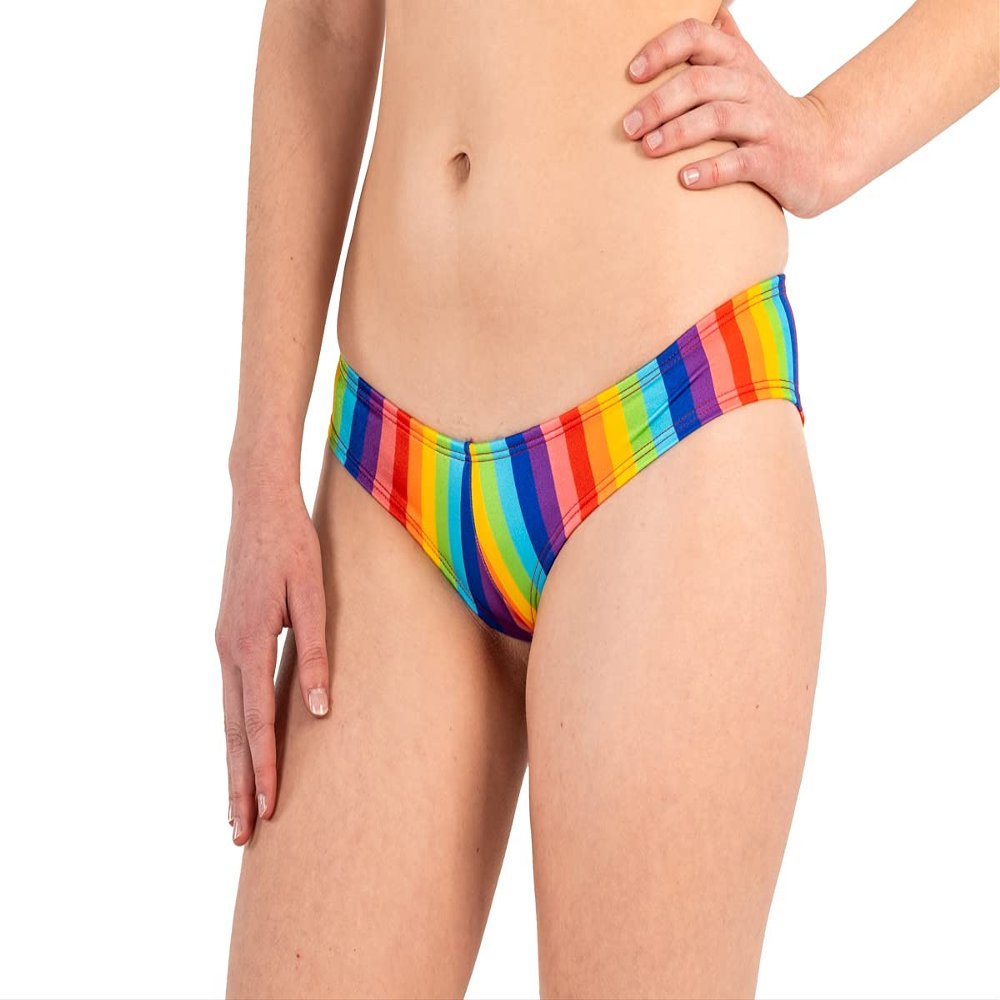 Gary Majdell Sport Women's Print Sexy Swimsuit Bikini (Mini Stripe, Medium)