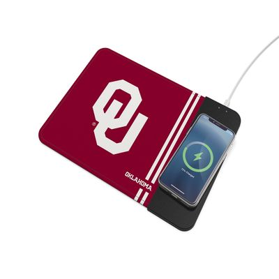 SOAR NCAA Wireless Charging Mouse Pad, Oklahoma Sooners