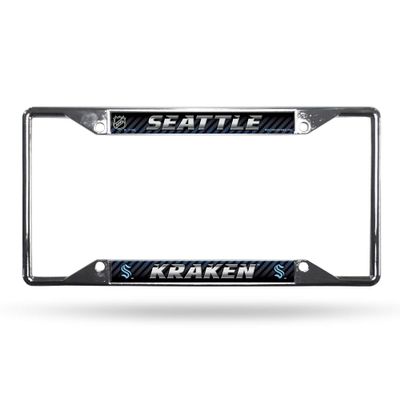 Rico Industries NHL Seattle Kraken Easy View Chrome License Plate Frame