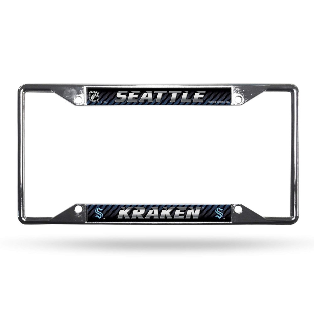 Rico Industries NHL Seattle Kraken Easy View Chrome License Plate Frame