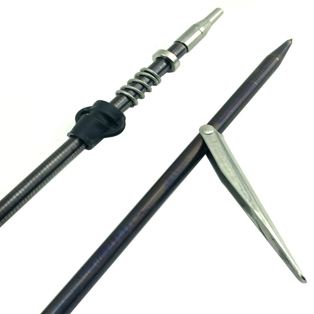 Spearfishing World 5/16 Pneumatic Speargun Shafts with Rock Point and Barb for Spearfishing, Freediving, and Scuba Diving (21" for 40cm Speargun, for Mares Sten)