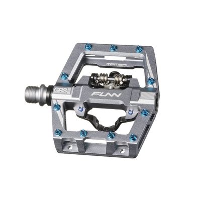 Funn Mamba S MTB Clipless Pedals, Single Sided Clip Mountain Bike Pedals, Compatible with SPD Cleats, 9/16-Inch CrMo Axle Bicycle Pedals for MTB/BMX/Gravel Cycling (Gray)