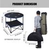 LEADALLWAY Folding Picnic Table Portable Outdoor Camping Table with 4 Cup Holders and Carrying Bags,Collapsible Canvas Travel Table for Outdoor Picnic,Barbecue,Travel,Fishing (Black+Blue) view 3