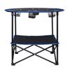 LEADALLWAY Folding Picnic Table Portable Outdoor Camping Table with 4 Cup Holders and Carrying Bags,Collapsible Canvas Travel Table for Outdoor Picnic,Barbecue,Travel,Fishing (Black+Blue) view 4