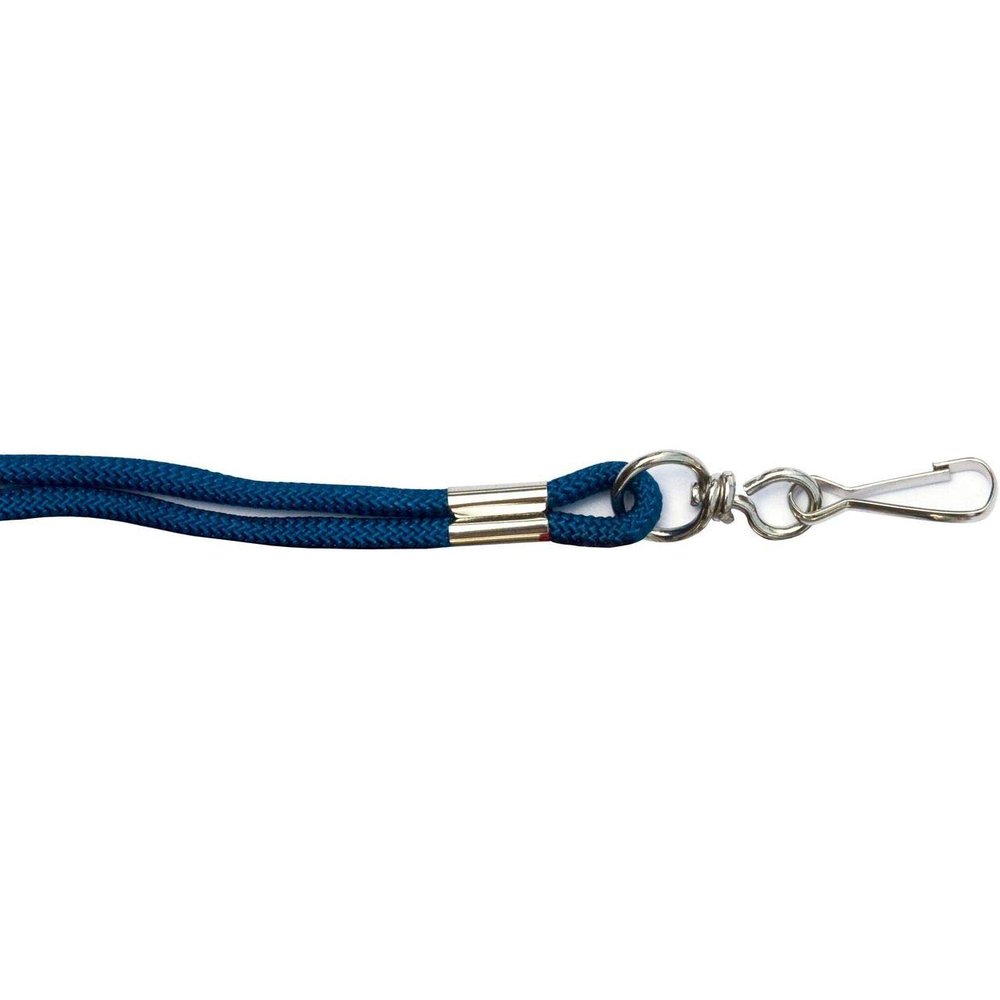 Kemp USA Rope Lanyard - Soft Nylon Lanyards for ID Badges, 19 Long, 6 Warp Thickness - With Swivel J-Hooks for Easy Attachment - Keychain & ID Badge Holder - Royal Blue