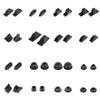 QUQUTWO 1Pair Replacement Plastic Stud Luggage Feet Pads for Luggage Bags Suitcase Stand Feet Black view 2