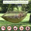 1-2 Person Portable Outdoor Camping Hammock with Mosquito Net High Strength Parachute Fabric Hanging Bed Hunting Sleeping Swing view 2