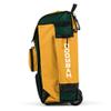Boombah Rolling Catcher's Superpack Baseball/Softball Gear Bag - 23-1/2" x 13-1/2" x 9-1/2" - Dark Green/Gold - Telescopic Handle - Holds 4 Bats - Wheeled Version view 4