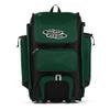 Boombah Rolling Catcher's Superpack Baseball/Softball Gear Bag - 23-1/2" x 13-1/2" x 9-1/2" - Black/Dark Green - Telescopic Handle - Holds 4 Bats - Wheeled Version view 1