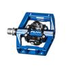 Funn Mamba S MTB Clipless Pedals, Double Sided Clip Compact Platform Mountain Bike Pedals, Compatible with SPD Cleats, 9/16-Inch CrMo Axle Bicycle Pedals for MTB/BMX/Gravel Cycling (Blue) view 1