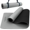 Yoga Mat with Strap, 1/3 Inch Extra Thick Yoga Mat Double-sided Non Slip, Professional TPE Yoga Mats for Women Men, Workout Mat for Yoga, Pilates and Floor Exercises view 1