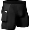 Yuerlian Mens Compression Shorts Cool Dry Sports Underwear Workout Shorts Running Tights with Pockets 1 Pack view 1