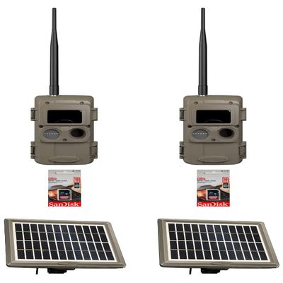 Cuddeback Cuddelink 2 Long Range IR Cameras L Series 2 Solar Power Banks Models PW-3600 2 16GB SD Cards New