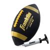 Franklin Sports Youth Football - 1000 Junior Kids Football - Synthetic Leather Youth Junior Ball for Kids - Outdoor All-Weather Balls with Extra Grip - 1 Pack - Black + Gold view 1