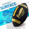 Franklin Sports Youth Football - 1000 Junior Kids Football - Synthetic Leather Youth Junior Ball for Kids - Outdoor All-Weather Balls with Extra Grip - 1 Pack - Black + Gold view 2