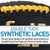 Franklin Sports Youth Football - 1000 Junior Kids Football - Synthetic Leather Youth Junior Ball for Kids - Outdoor All-Weather Balls with Extra Grip - 1 Pack - Black + Gold view 3